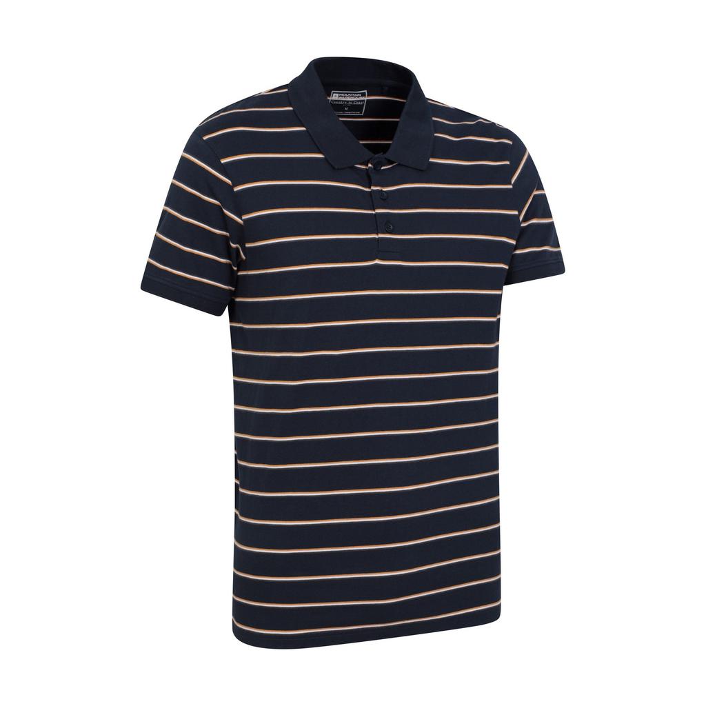Mountain Warehouse Mens Wren Stripe Cotton Polo Shirt