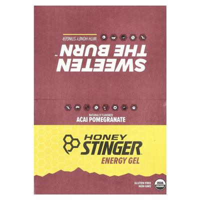 Honey Stinger, энергетический гель, гранат асаи, 24 упаковки, 1,1 унции (31 г) каждый