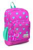Детский школьный рюкзак с четырьмя отделениями Coral High Kids Neon Pink Water Green Heart Pattern 23113