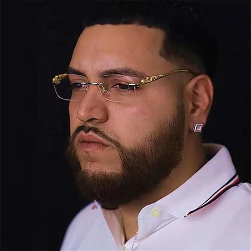 Солнцезащитные очки без оправы в форме прямоугольника с металлическим градиентом и леопардовым принтом, модные солнцезащитные очки без оправы с тонированными стеклами для женщин и мужчин