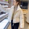 Women's Korean Fashion Jacket Cotton-padded Clothes Short  Stand Collar Thicken Bread Jacket Women Coat Tops Winter