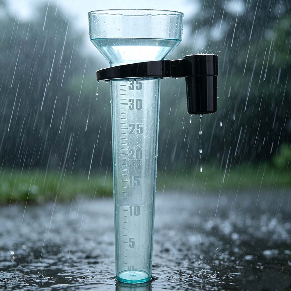 Portable Rain Gauge Cup Plastic Lawn Rainfall Gauge Gardening Rainwater Meter Ground