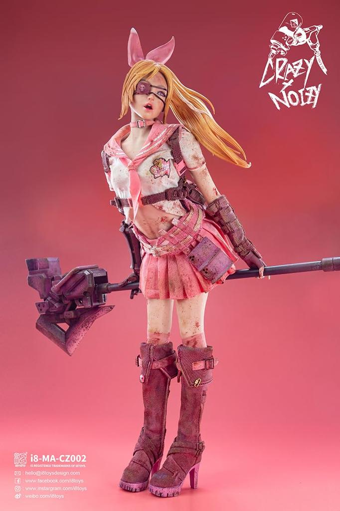 I8TOYS X NOISY I8 MA CZ002 Candy Damaged Scale and Metal Painted Movable Figure "CRAZY Version" 1/6 Cloth, PVC, Silicone,