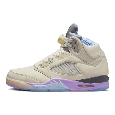 DJ Khaled x Air 5 Retro We The Best — кроссовки унисекс с парусом, белый, желто-фиолетовый, со звездами DV4982-175