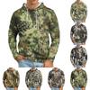 Мужская толстовка с капюшоном свободного кроя в стиле кэжуал с камуфляжным принтом
