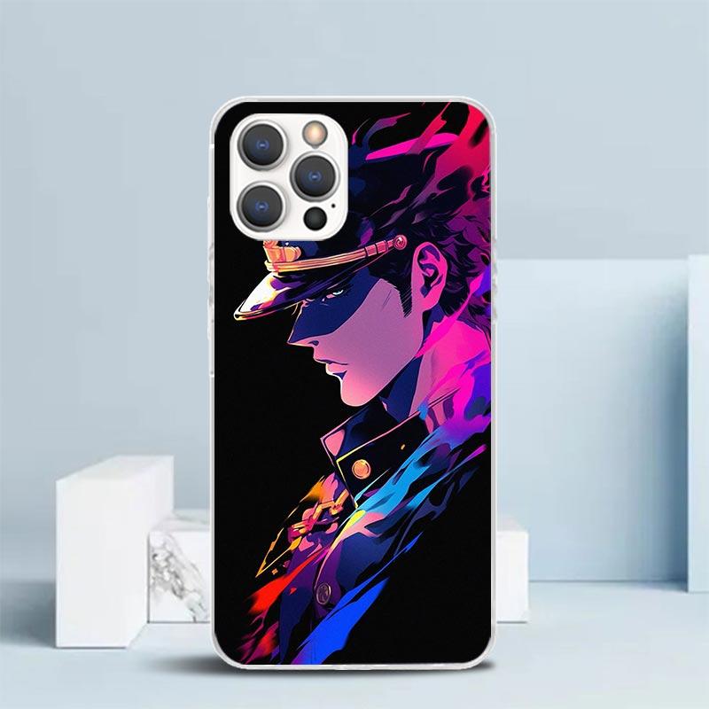 Чехол для телефона JoJo's Bizarre Adventure Kujo Jotaro Для iPhone 16 17 Air 16E 15 14 Plus 13 Mini 12 11 Pro Max 7 8 + SE 2020 Мягкий ТПУ