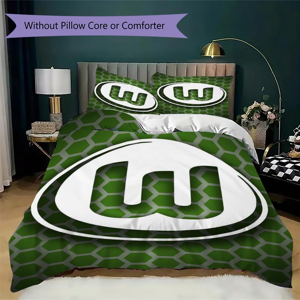 VfL Wolfsburg Pattern Bedding uilt Set uilt Cover Pillowcase Home Decoration Birthday Gift (1 * duvet cover + 2 * pillowcase without core)101
