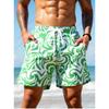 2026 Лето Мужские пляжные Board Shorts цветочные Леопардовые Купальные шорты На шнурке Эластичные Быстросохнущие Гавайские пляжные шорты мужская одежда