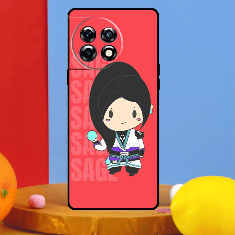 Cute Cartoon Chibi Valorant Cover For OnePlus Nord CE 4 2 3 Lite N30 N10 N20 OnePlus 13R 13 12 12R 11 10 Pro 10T 8T Case