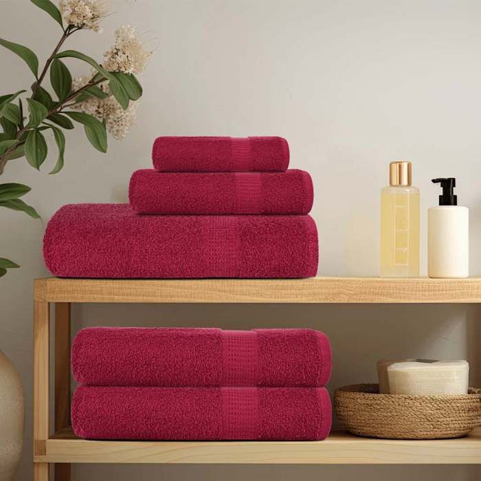 VidaXL Guest Towels 4 Pcs Bordeaux 30x50 Cm 360 G/m² 100% Cotton, Towel, Face Towel, Set of 136732