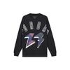 Футболка Flight MVP 85 Letter Print Sport Casual с круглым вырезом и длинным рукавом, с заниженной линией плеч, мужские топы, цвет черный FD6944-010