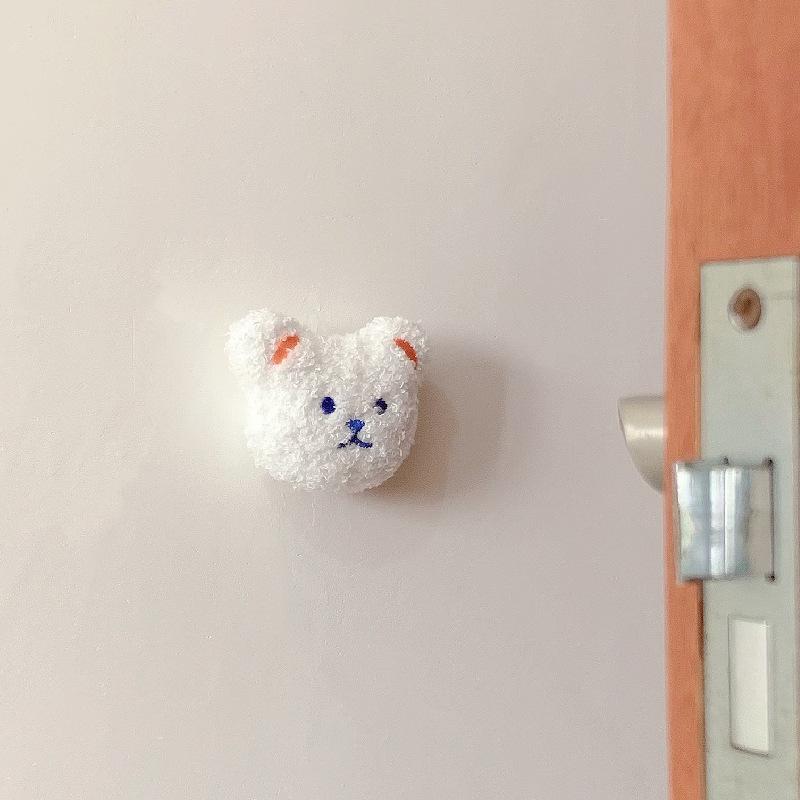 Ins Корейский медведь Детская комната Дверь Задняя ручка Бесшумная анти-столкновения Наклейка Подушка Противоударный Защитник Стены Дверной Ограничитель