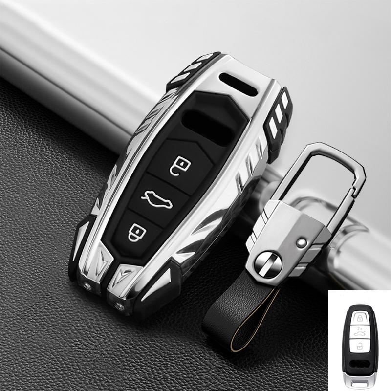 Новый корпус-оболочка для пульта ключа автомобиля для A6 A7 A8 E-tron C8 D5 Q7 Q8 2019 2020, защитный держатель, бесключевые аксессуары