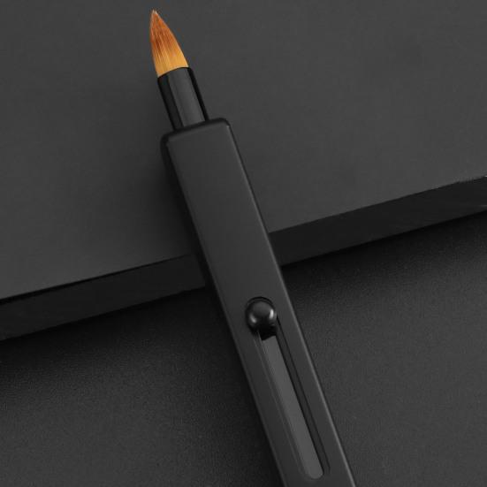 Кисть для макияжа губ, матовая текстура, помощник для макияжа, портативная прочная телескопическая кисть для теней для век двойного назначения для женщин