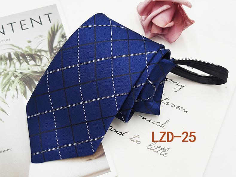 Мужской галстук на молнии с легкой затяжкой, без узла, полосатый, черный, 8 см