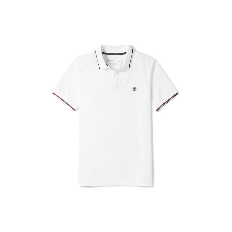 Timberland Рубашка поло Slim Fit с коротким рукавом для мужчин, белая A1ZK3100