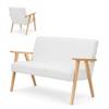 Wohnlandschaft Set 2er-Sofa und 2 Sessel Soler im Retro Vintage Stil, Kunstleder, Wellenfedern, Family Meble