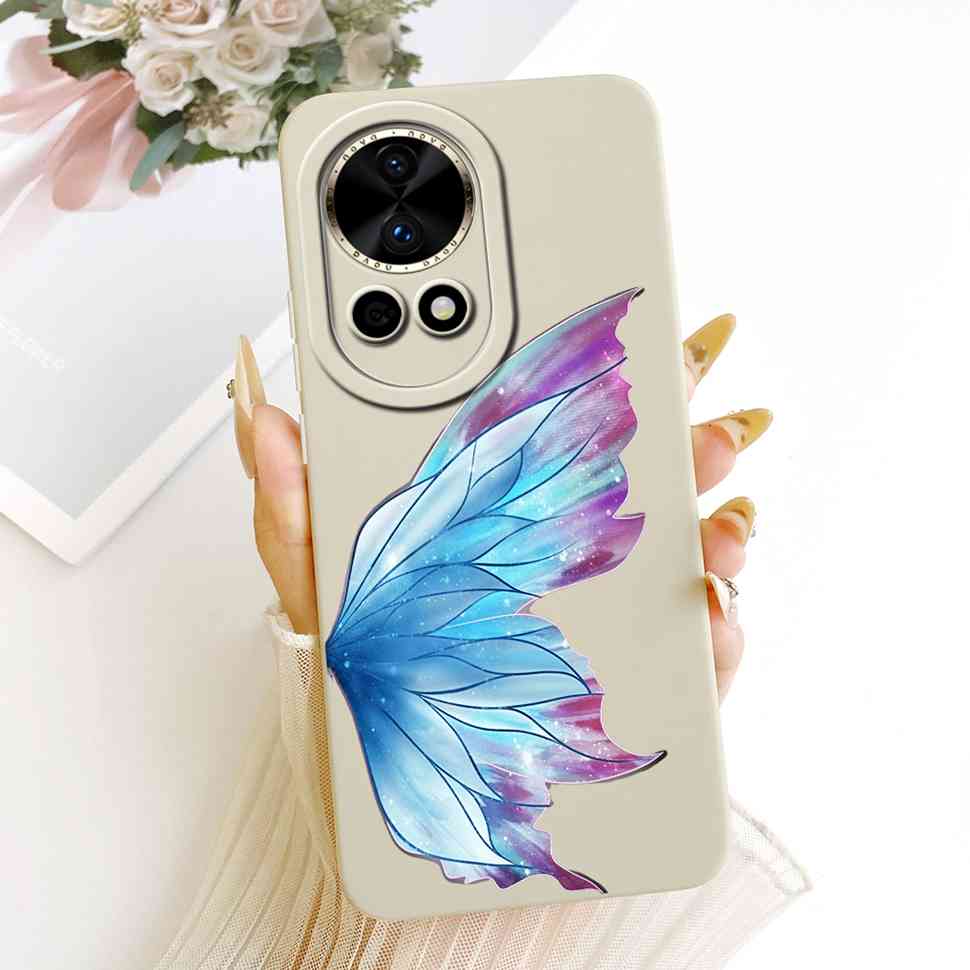 New For Huawei nova 12 5G BLK-AL00 Case Luxury Flower Butterfly Silicone Back Cover For Huawei Nova12 5G Phone Cases Bumper