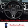 Sewing Car Steering Wheel Cover Volant Funda Volante For Volkswagen VW Gol Tiguan Passat B7 Passat CC Touran Jetta Mk6 Non-slip