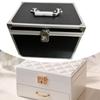 Makeup Train Case with Handle Multipurpose Aluminium Pedicure Kit Organizer Storage Box