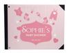 Сувенир Darling Blue Seamless Heart & Baby Objects Персонализированная печатная гостевая книга Baby Shower Scrapbook-7 x 9
