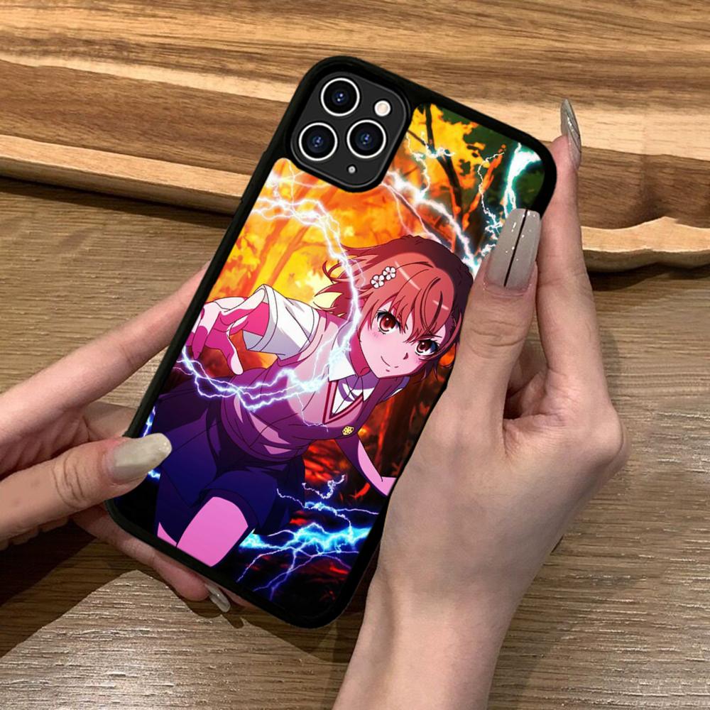 Аниме М-Мисака Микото Милый Чехол для Телефона Силиконовый PC+TPU Для Для iPhone 11 12 13 14 15 16 Plus Pro Max Чехол