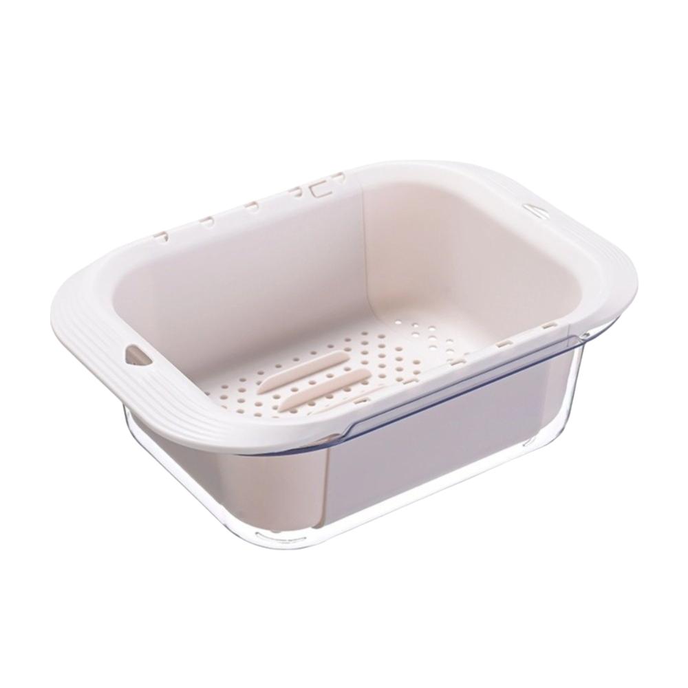 Retractable Fruits Cleaning Basket Large Capacity Vegetable Washing Basin Vegetable Washing