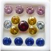 10 pcs Natural Sapphire Mix Color Round Cut   Loose Gemstone Lot