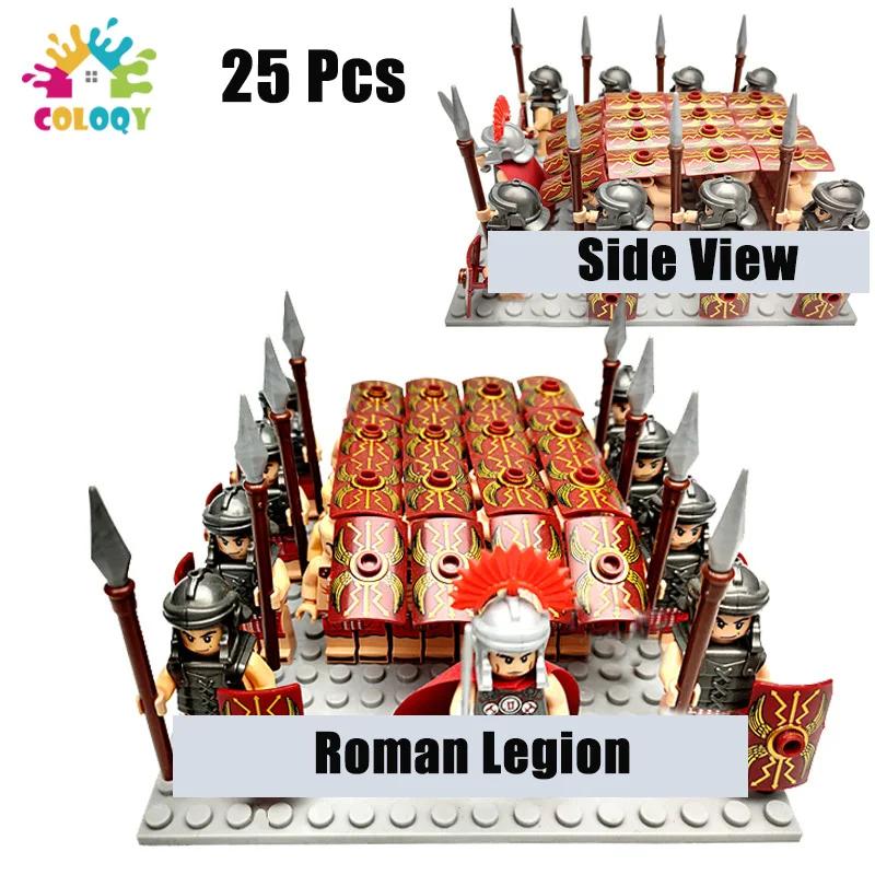 Kids Toys Roman Legion Building Blocks Medieval Knight Warhorse Cavalry Soldiers Figures Toys For Kids Christmas Gifts