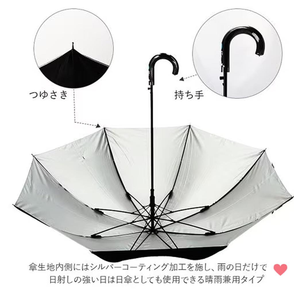 Basic Standard Long For Both Sunny and Rainy UV Protection Special Inner First Class Light Heat One Touch Jump Black Umbrella, Parasol, Days, Men's,