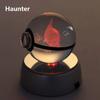 New Pokmon Crystal Ball Night Light Snorlax Vulpix Anime Peripherals Fashion Delicate Personality Room Emit Light Ornament