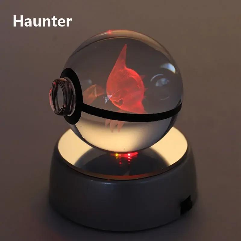 New Pokmon Crystal Ball Night Light Snorlax Vulpix Anime Peripherals Fashion Delicate Personality Room Emit Light Ornament