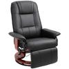 Recliner Chair TV Chair Reclining Chair, Faux Leather, 360 degrees Swivel Chair, 145 degrees Reclining, Black, 78 x 87 x 100 cm
