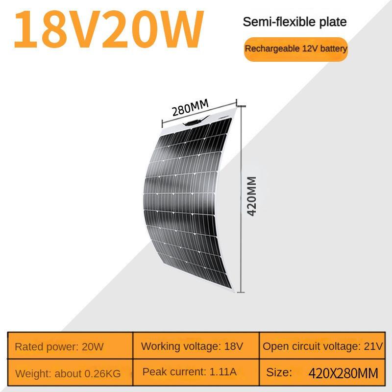 Новая гибкая солнечная панель 18 В бытовой фотоэлектрический модуль монокристаллическая солнечная панель система генерации электроэнергии