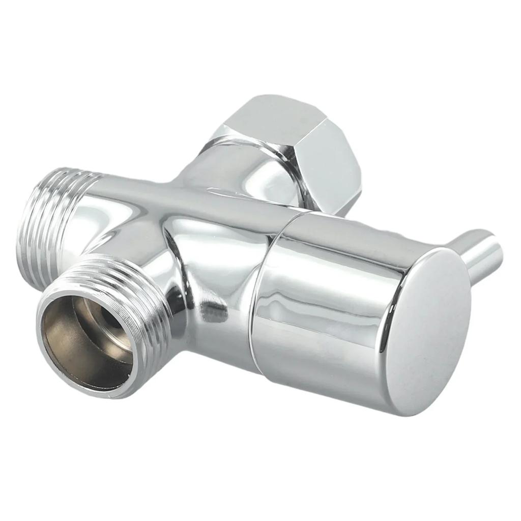 3-Way Diverter Valve Garden Home 0.6-1.5mpa Kitchen 1pcs 4-points Shower Head Angle Valve T-Adapter G1/2in Bath