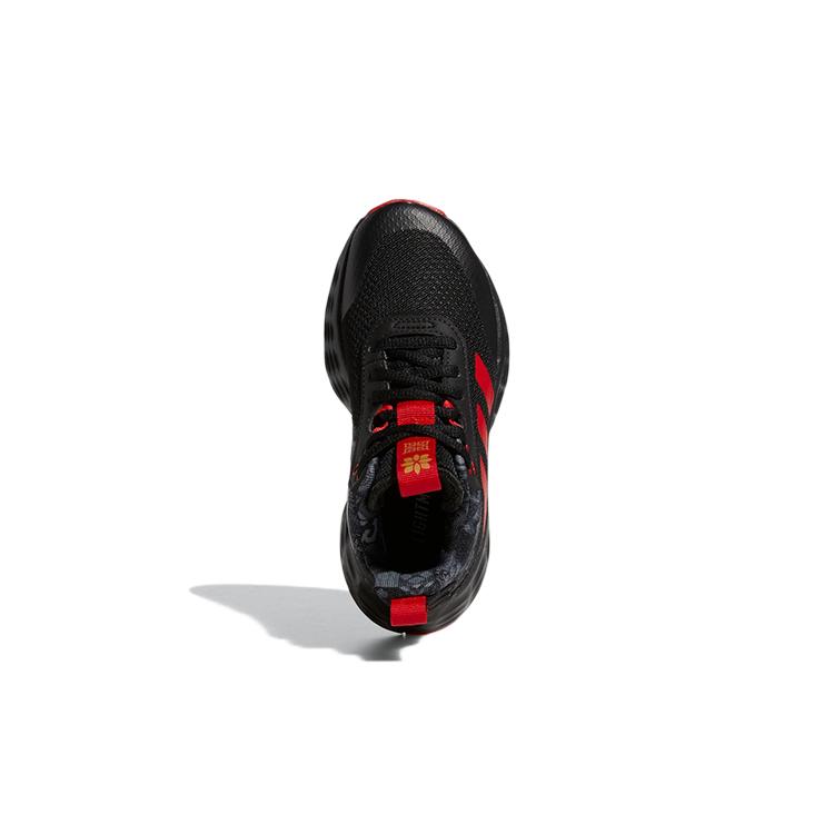 adidas OwnTheGame CNY K Износостойкие Средние Детские Баскетбольные Кроссовки Черно-Красные Детские GY0812