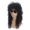 40cm Men Cosplay Heavy Metal Wig Long Synthetic Hair Extension Wigs Punk Puffy Headgear for Halloween Cosplay Props
