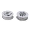 2Pcs Round Vent Cover White Rustproof Rugged Versatile Air Vent Mesh Hole Cover for Home Closet