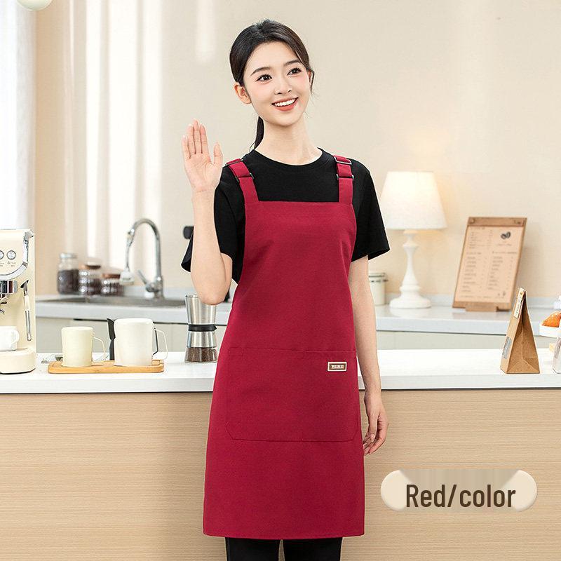 Waterproof & Oil-Proof Kitchen Apron with Special Logo Print and Embroidery for Waiters