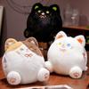 ПП Хлопок Белый Кот Плюшевая Подушка Улыбка Черный Кот Плюшевая Кукла День Рождения Рождество