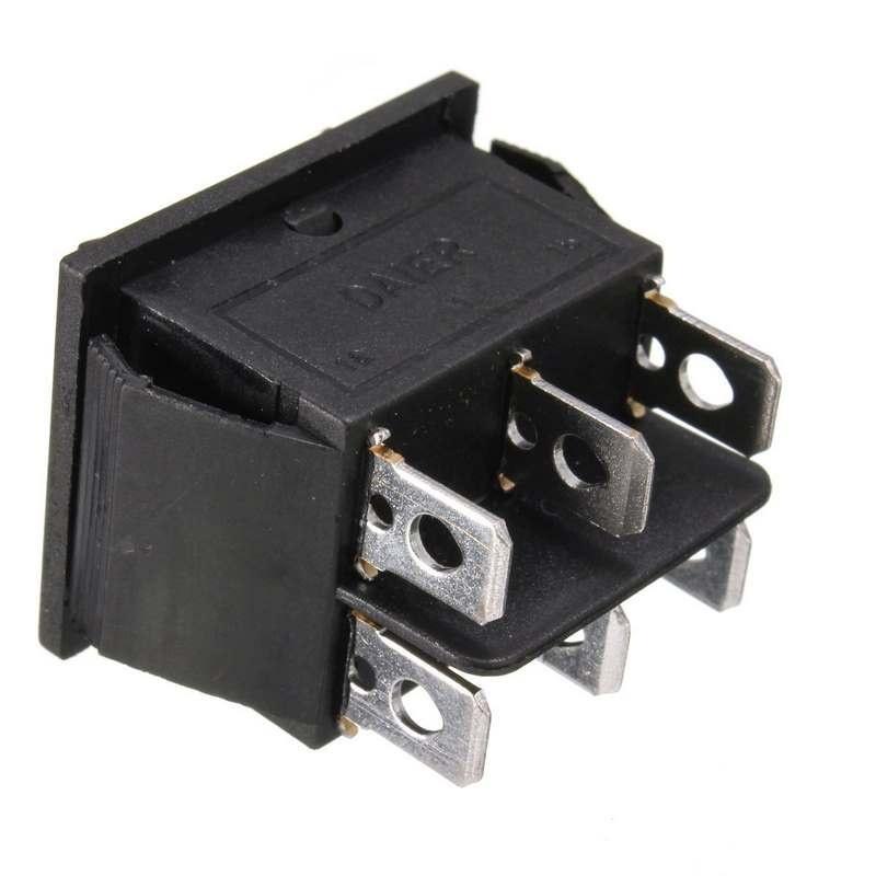 6 Pin Power Window Momentary Rocker Switch AC 250V/10A 125V/15A