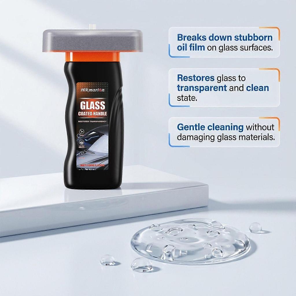Limited time!!Hikmarion Glass Oil Film Brush Car Windshield Rearview Mirror Clean Oil Film Stains Clear Vision