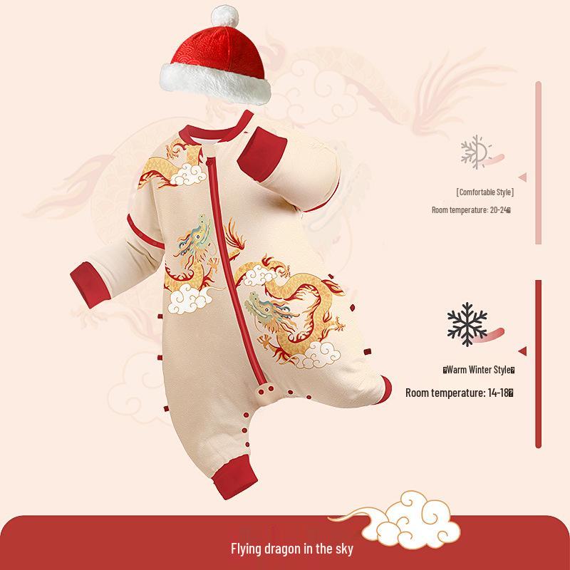 I-baby Стеганый вязаный комбинезон-мешок с ножками - Унисекс, одеяло против пинания, Новогодний стиль, Осенне-зимний тренд, Идеальный подарок на Двойной праздник.