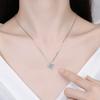New 925 Sterling Silver Women Necklaces Fashion Eternal Heart Pendant High Quality 3A Zircon Clavicle Chain Jewelry Length 45CM