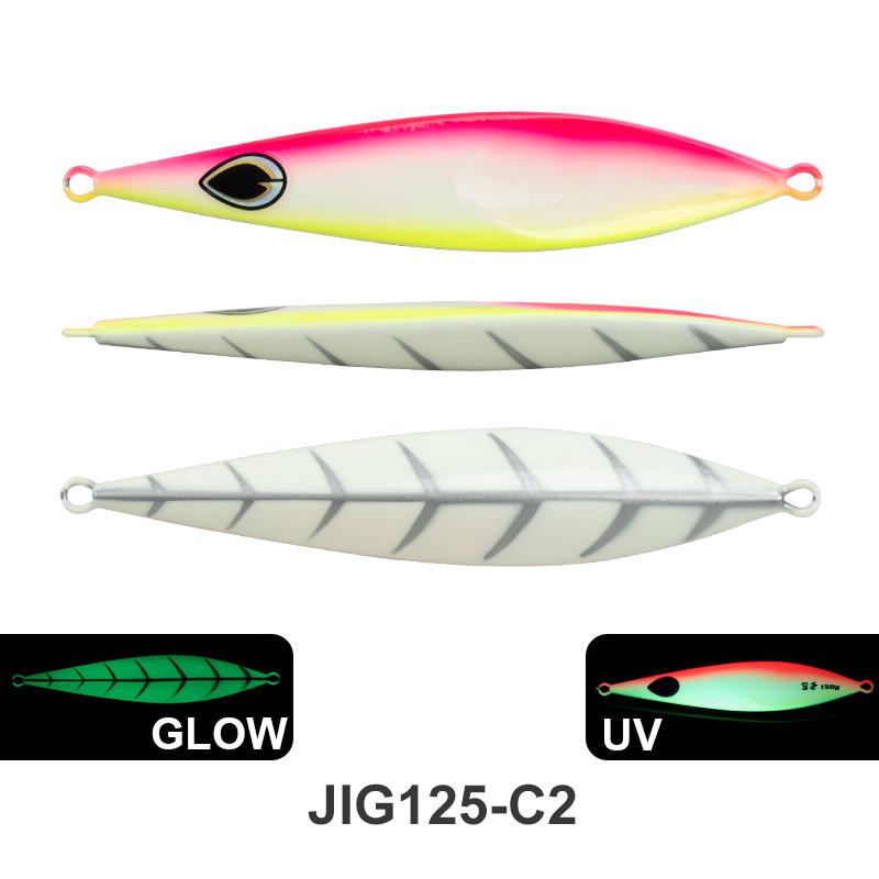TEASER Fishing J125 Fishing Accessories Bait Saltwater 80g 100g 150g Luminous Vertical Slow Pitch Lead Fishing Lure Metal Jigs