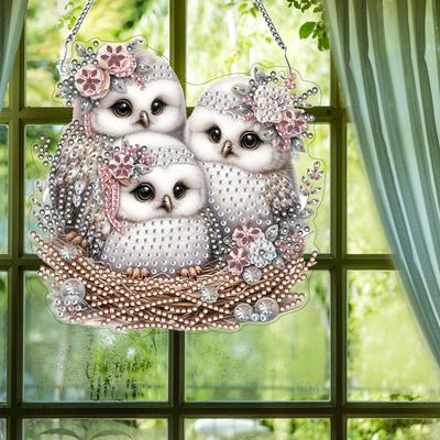 Двусторонняя акриловая бабочка 5D DIY алмазная вышивка точками подвеска алмазная вышивка декор для сада оконный декор