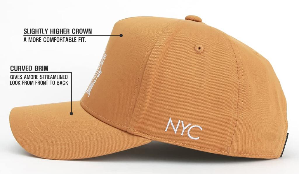 Подлинная кепка с вышивкой в виде статуи Свободы из Нью-Йорка, глубокая, большого размера, корейская брендовая кепка, верблюжья кепка [FLIPPER] для мужчин (МЛ, Браун)