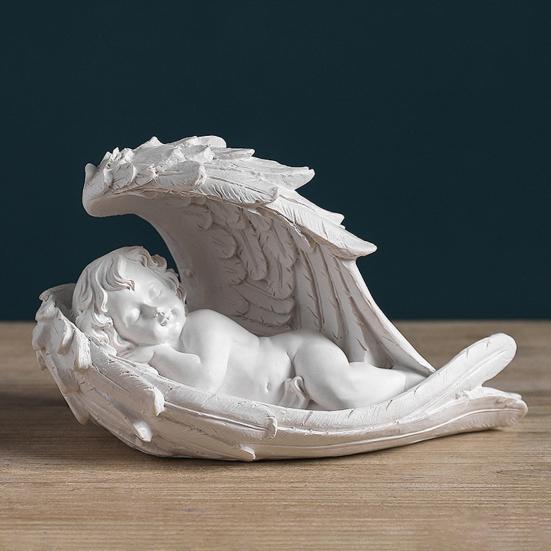 Angel Baby Figurines Weather Resistant Wear Resistant Exquisite Resin Durable Fairy Garden Figurines for Home