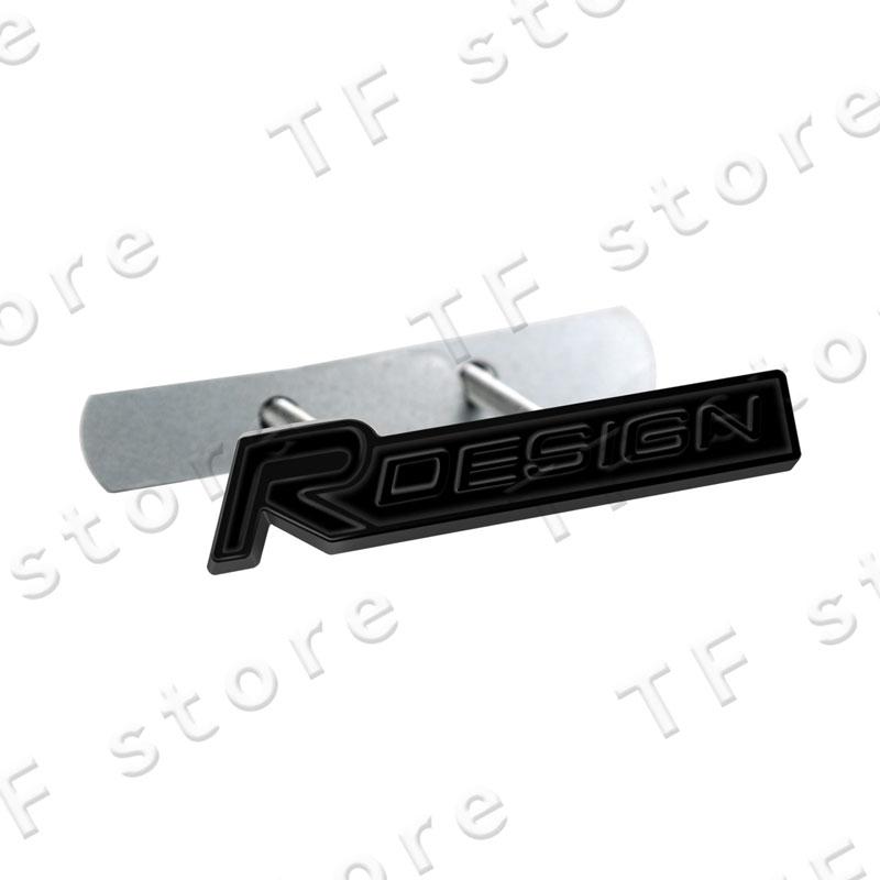 R Design Logo Car Front Grille Emblem Sticker For Volvo XC60 XC40 XC90 S40 S60 C30 V60 Car Side Fender Rear Trunk Badge Decor