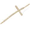 [K6691] - Позолоченный браслет «Крест» из белого золота - 35x15 мм